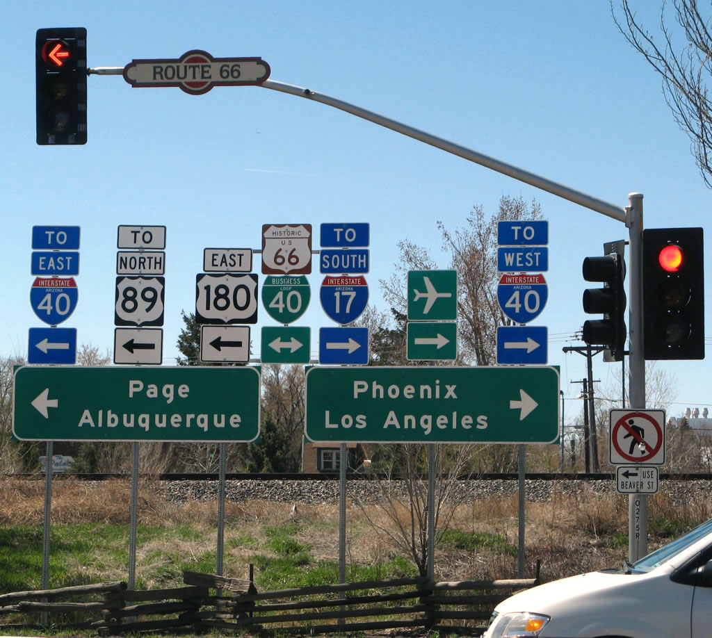 Southbound U.S. 180/Humphreys Street at Junction Business Loop I-40 and U.S. 66.
