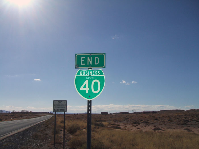 Westbound Business Spur I-40 in Winslow; this is not an old alignment of U.S. 66.