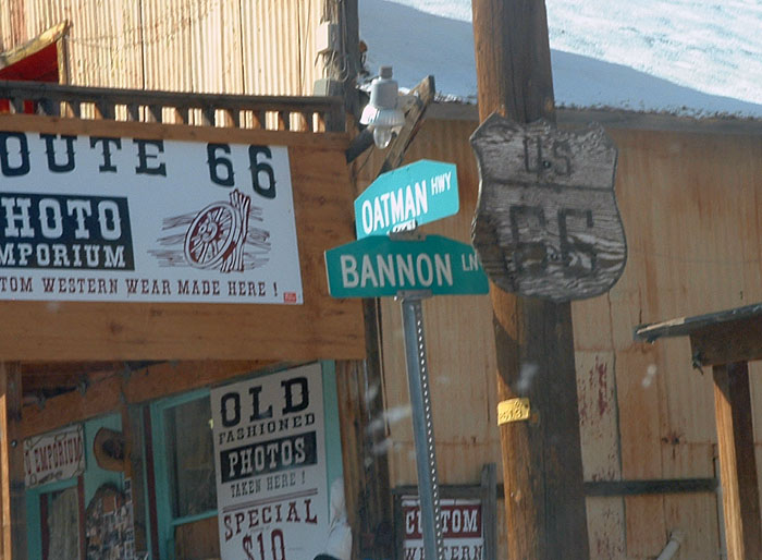 Wood cutout in Oatman.