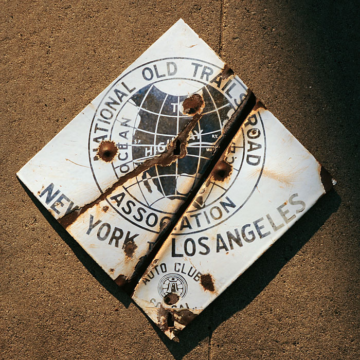 This marker was used in California, along with a US-66 shield on the same post.