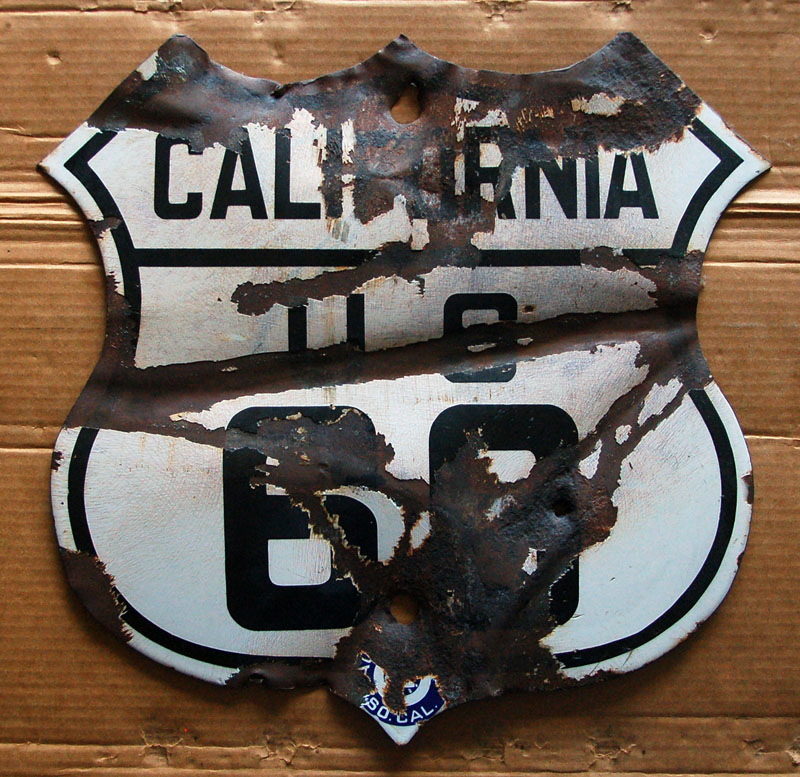 1920s highway marker.