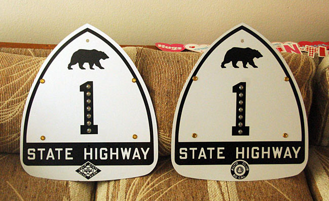1940s highway marker.
