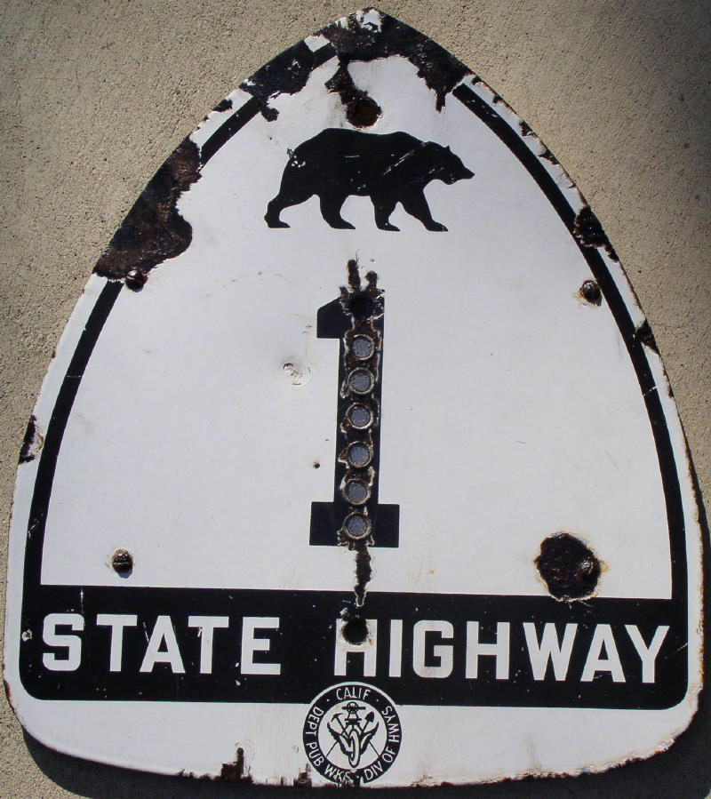 1940s highway marker.