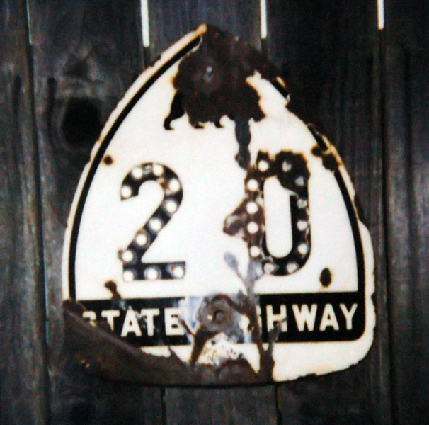 1940s highway marker.