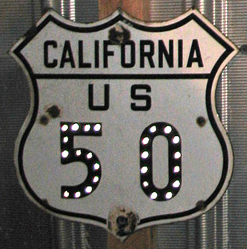 1940s highway marker.