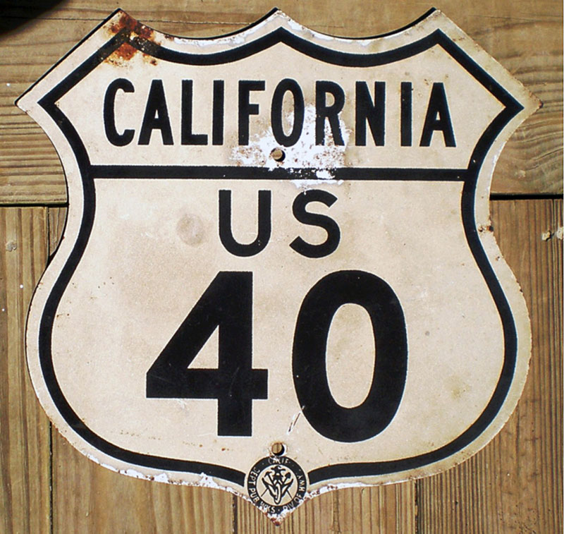 1940s highway marker.
