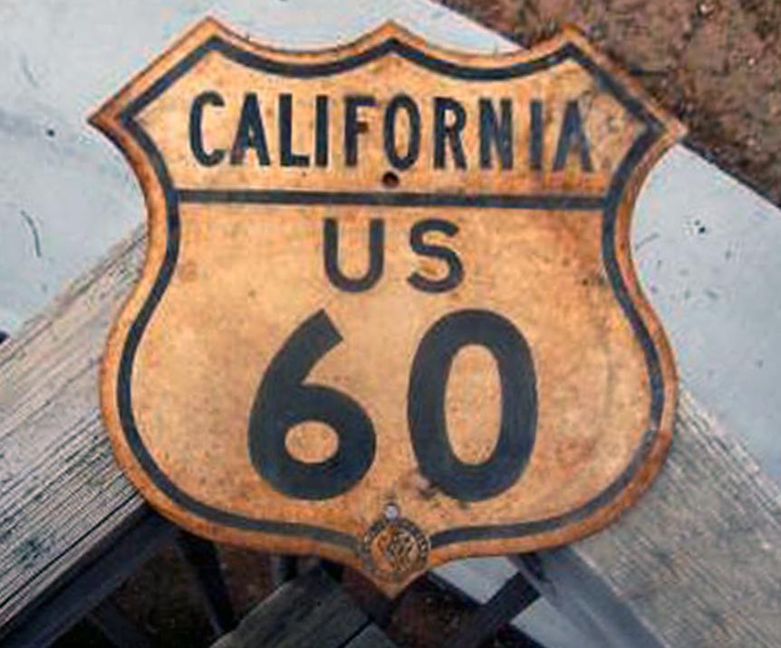 1940s highway marker.