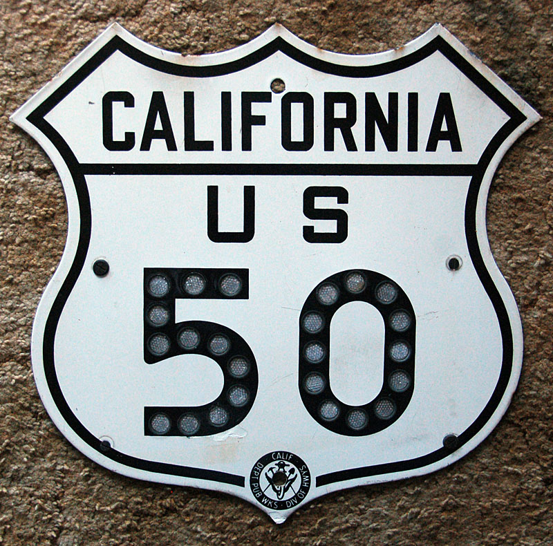 1950s highway marker.