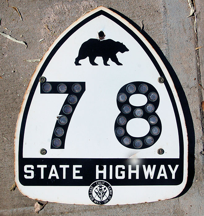 1950s highway marker.