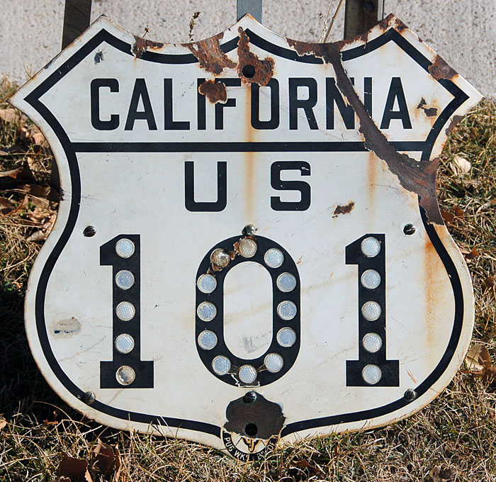 1950s highway marker.