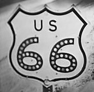 1950s highway marker.