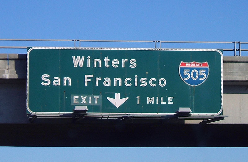 Interstate 5 southbound at the 505 junction.