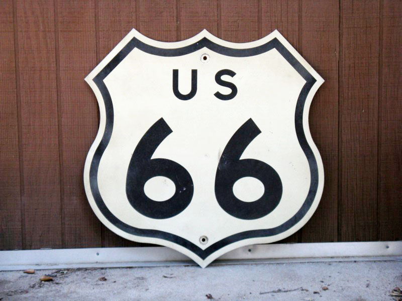 1960s highway marker.
