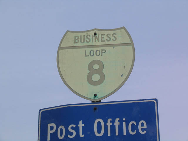 Eastbound El Cajon Boulevard in front of Andrew Jackson Post Office near Art Street in San Diego.