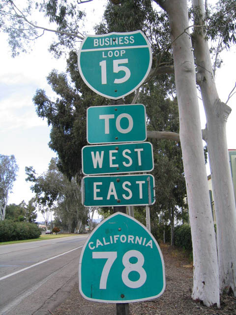 Northbound Business Loop I-15/Centre City Parkway after Jct. County Route S-6/Valley Blvd in Escondido.