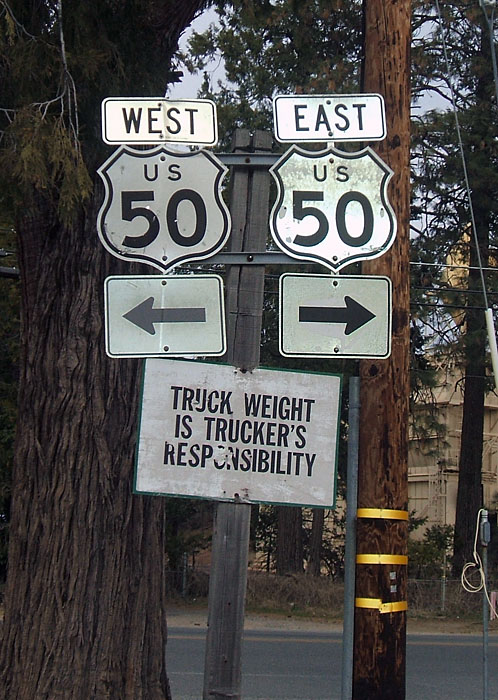Side street to old US-50 alignment.