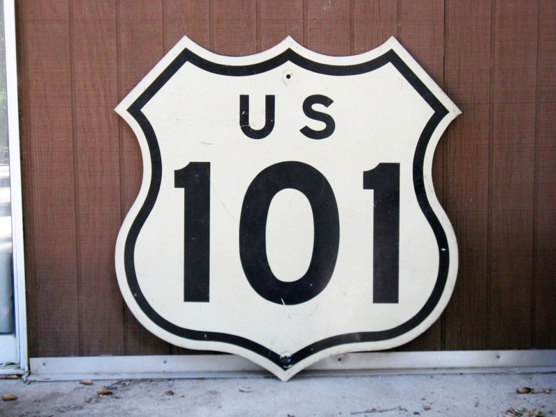 1960s highway marker.