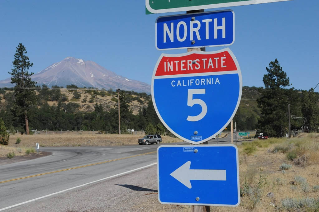Mount Shasta in the background.