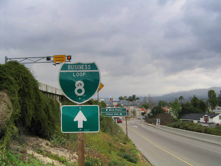 Offramp from eastbound Interstate 8 to El Cajon Boulevard/Chase Avenue exit in El Cajon.