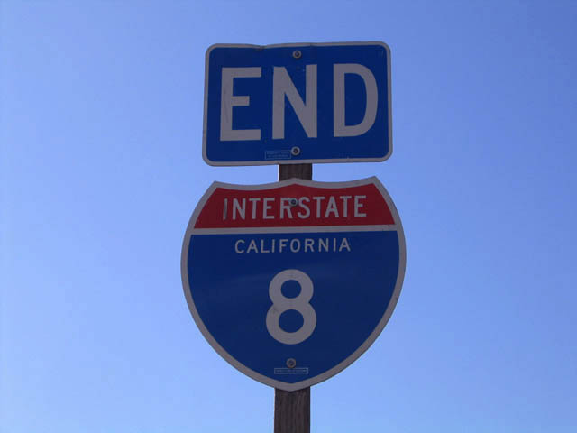 End Interstate 8 in Mission Bay Park in the city of San Diego.