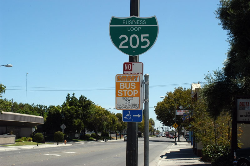 Business Loop I-205 follows old U.S. 50 along 11th Street through Tracy. Jeff Royston