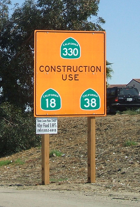 Construction sign on I-10 eastbound.