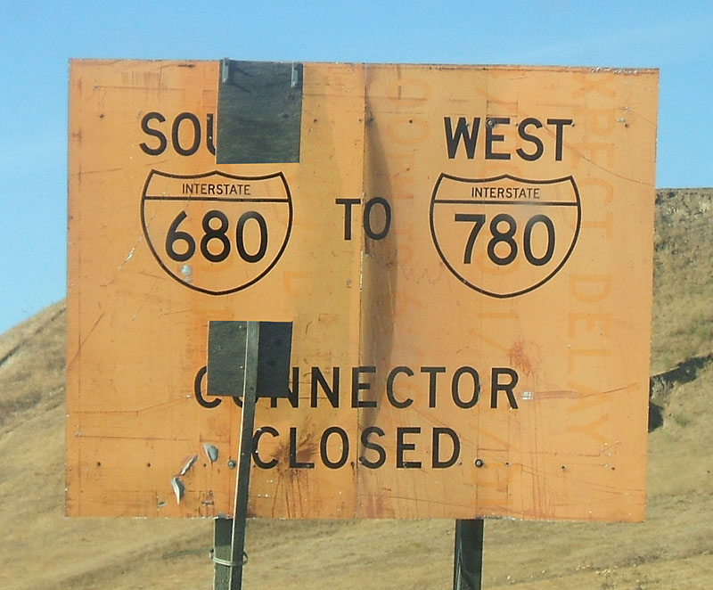 In a construction zone in Martinez.