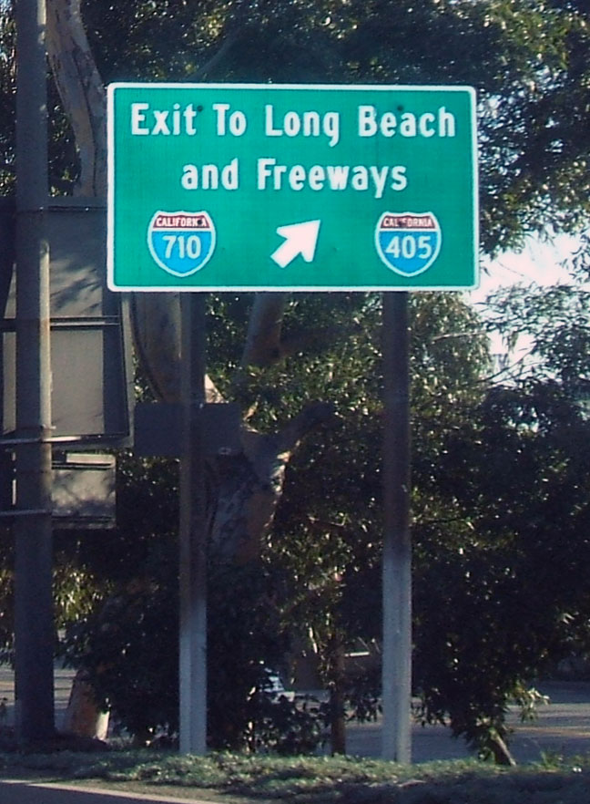 Southern end of I-710 at the cruise ship terminal.