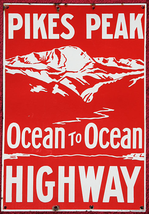 1910s highway marker.