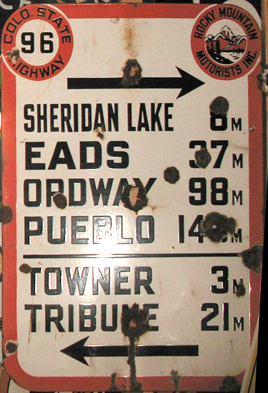1920s highway marker.