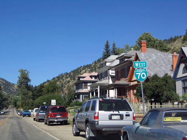 Westbound Business Loop I-70 (former U.S. 6-40) in Idaho Springs.