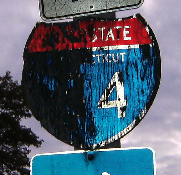 1960s highway marker.