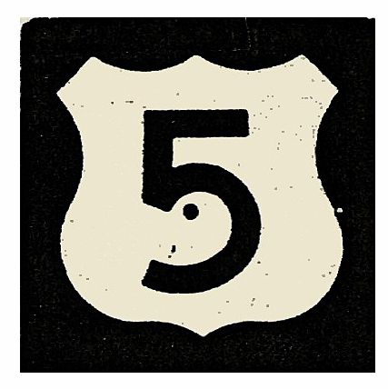 1960s highway marker.