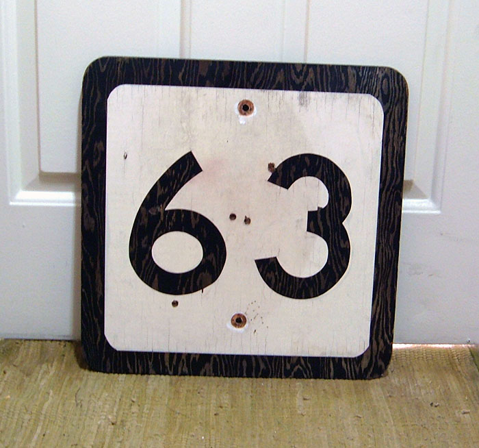 1960s highway marker.