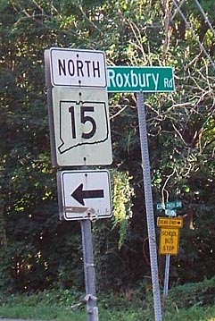 One of the last state-outline style highway markers in Connecticut. They were used only on and around the Merritt Turnpike in the 1950s to 1970s.