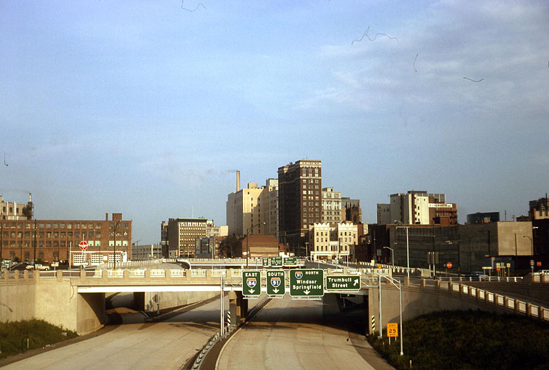 Hartford.  This section of freeway was a little bit away from opening, and had not been striped yet.