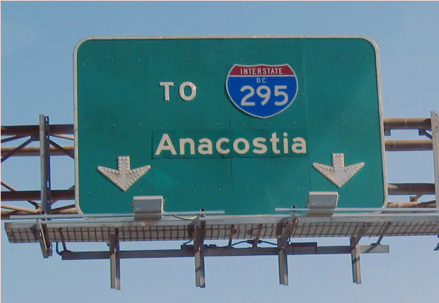 Southbound Interstate 395 at Interstate 695 split.