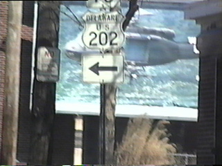 U.S. 202 cutout trailblazer on U.S. 13 Business (Market Street) north at Delaware 202 (Concord Avenue). Sign was replaced by 1995.