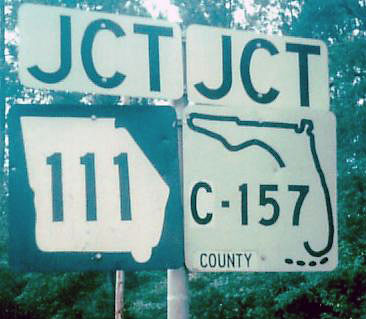 Florida provided everything but the Georgia 111 sign on this gantry.