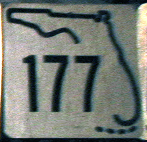 1950s highway marker.