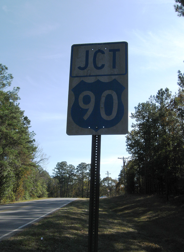 County Road 269A on its approach to U.S. 90.