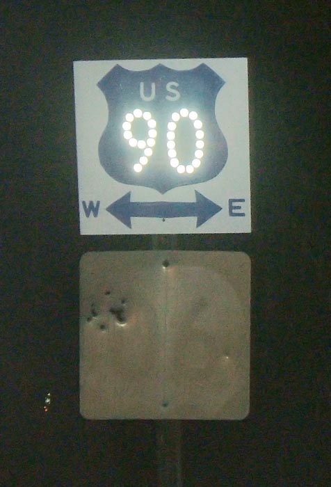 US-90 signs.