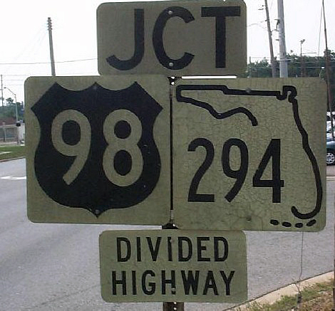 County route 453 southbound at US-98.