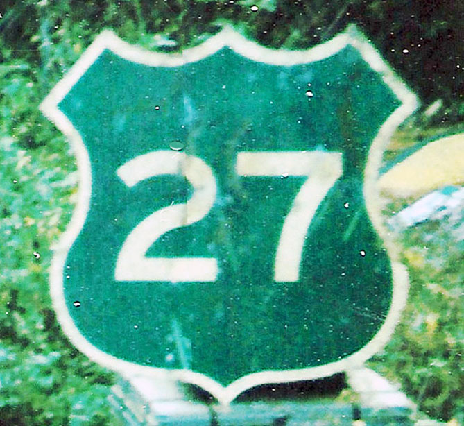 1960s highway marker.