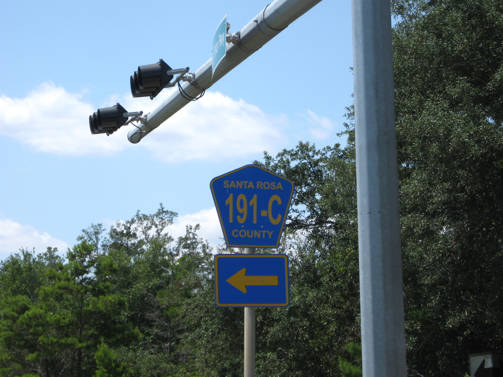 U.S. 98 (Gulf Breeze Parkway) west at Santa Rosa County 191-C (Nantahala Beach Road) south.