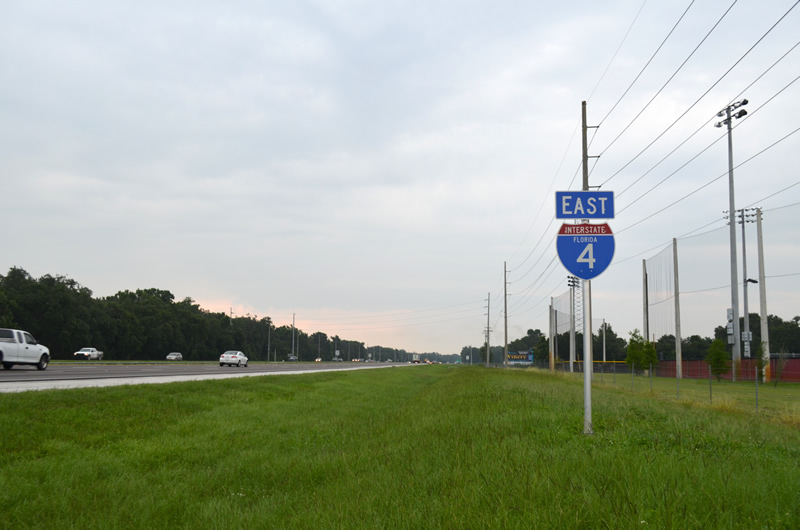 State-named shield found on the eastbound mainline.