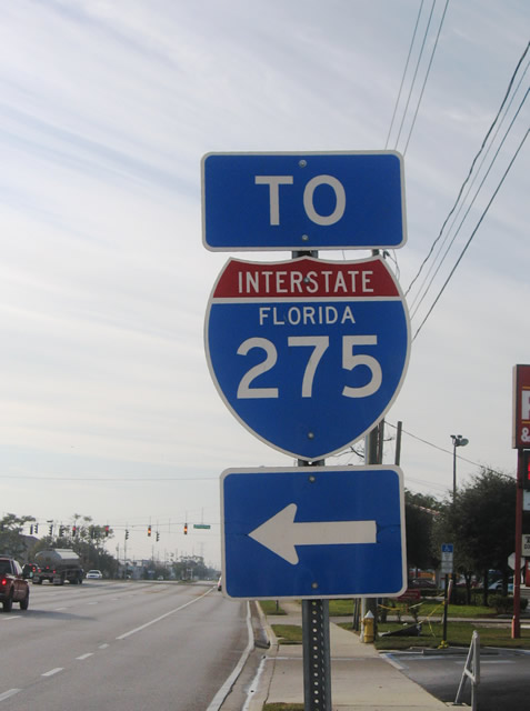 Southbound Pinellas County Road 611 approaching Ulmerton Road.