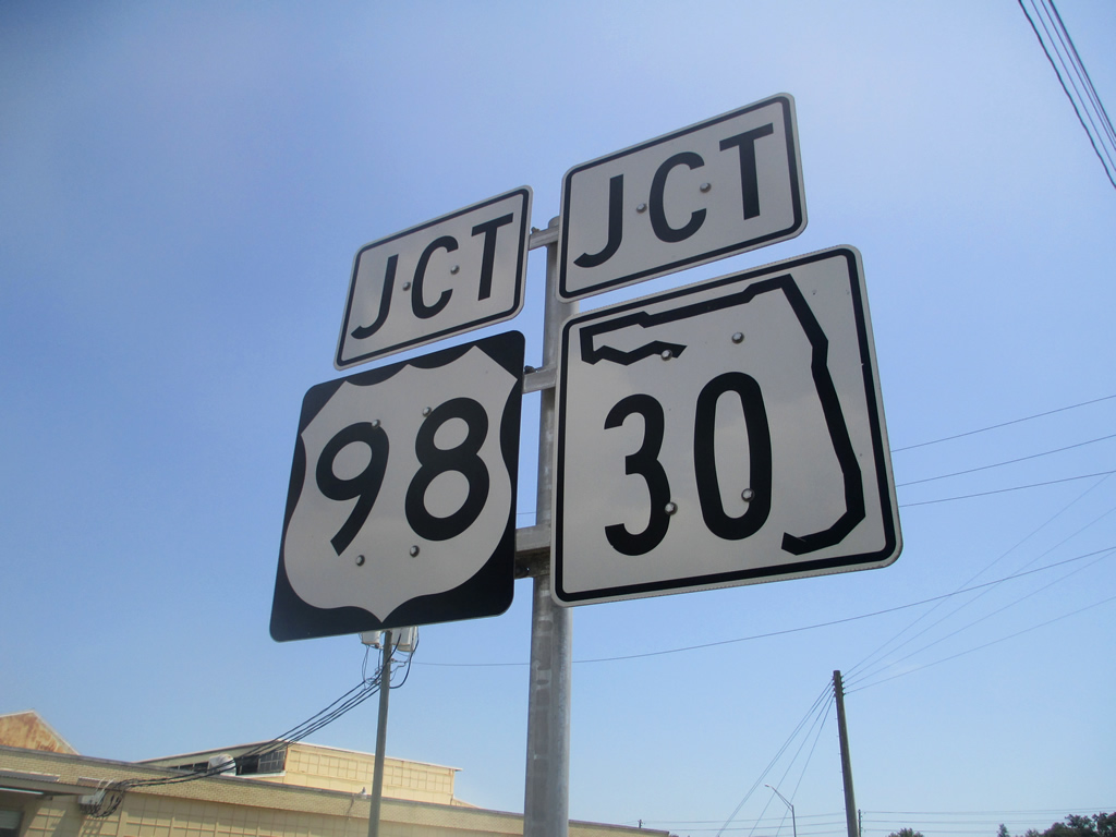 Junction assembly for U.S. 98 and its hidden counterpart, State Road 30, in Pensacola.