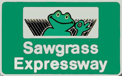 1980s highway marker.