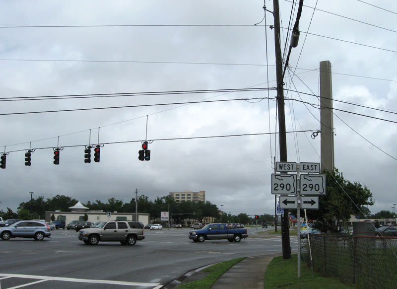 Florida 291 (Davis Highway) north at the now defunct Florida 290 (Olive Road).